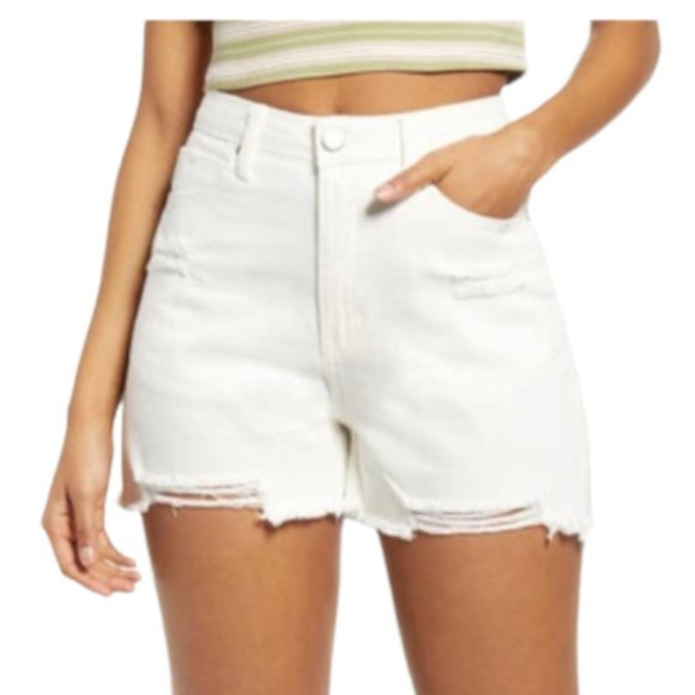 NWOT BP Ripped‎ White Denim Shorts (25)